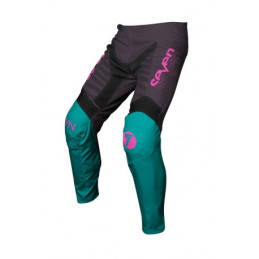 PANTALON MOTOCROSS SEVEN VOX SURGE BORDEAUX TURQUOISE