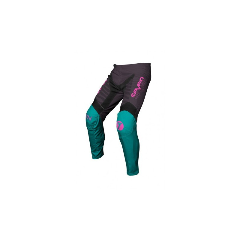 PANTALON MOTOCROSS SEVEN VOX SURGE BORDEAUX TURQUOISE