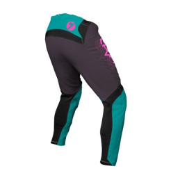PANTALON MOTOCROSS SEVEN VOX SURGE BORDEAUX TURQUOISE