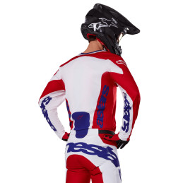 MAILLOT ALPINESTARS RACER VEIL JERSEY BRIGHT RED WHITE