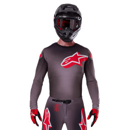 MAILLOT ALPINESTARS SUPER TECH LIPAN NOIR ET ROUGE