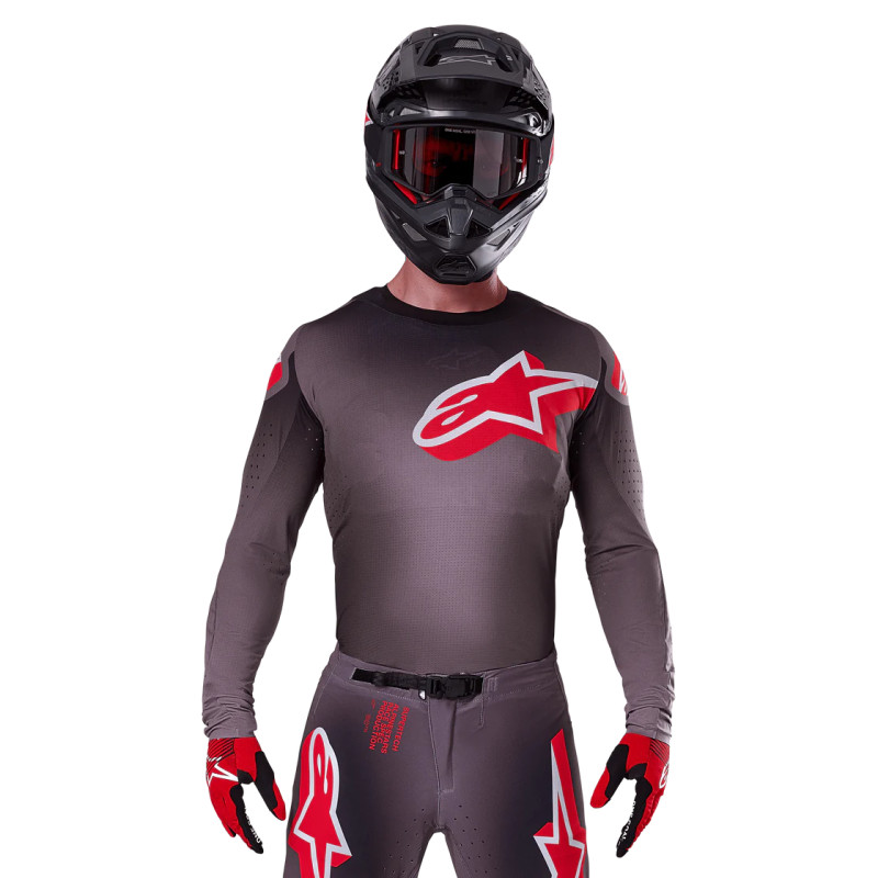 MAILLOT ALPINESTARS SUPER TECH LIPAN NOIR ET ROUGE MAILLOT ALPINESTARS SUPER TECH LIPAN NOIR ET ROUGE