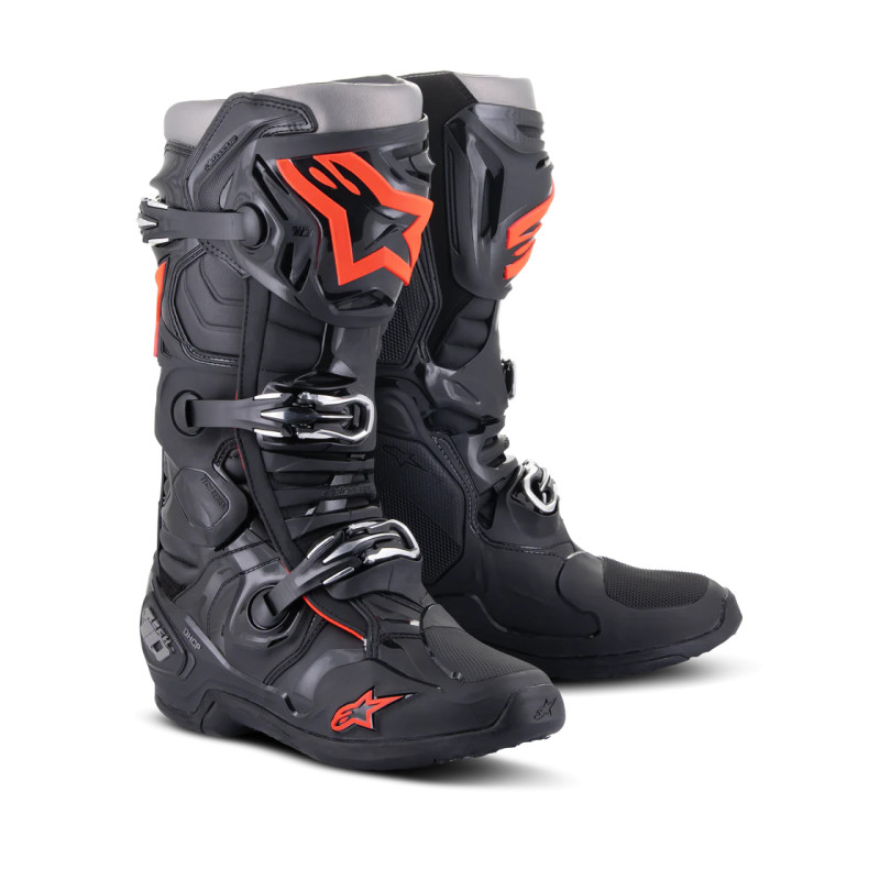 BOTTES ALPINESTARS TECH 10 BLACK RED FLUO