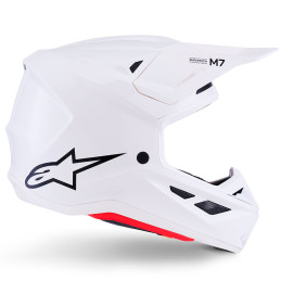 CASQUE MOTOCROSS ALPINESTARS SM7 SOLID WHITE GLOSSY ECE 06