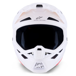 CASQUE MOTOCROSS ALPINESTARS SM7 SOLID WHITE GLOSSY ECE 06