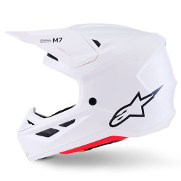CASQUE MOTOCROSS ALPINESTARS SM7 SOLID WHITE GLOSSY ECE 06