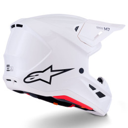 CASQUE MOTOCROSS ALPINESTARS SM7 SOLID WHITE GLOSSY ECE 06