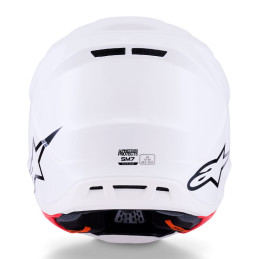 CASQUE MOTOCROSS ALPINESTARS SM7 SOLID WHITE GLOSSY ECE 06