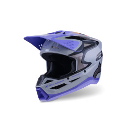 CASQUE MOTOCROSS ALPINESTARS SM3 JETTSON 2026 GRIS-MAUVE-NOIR