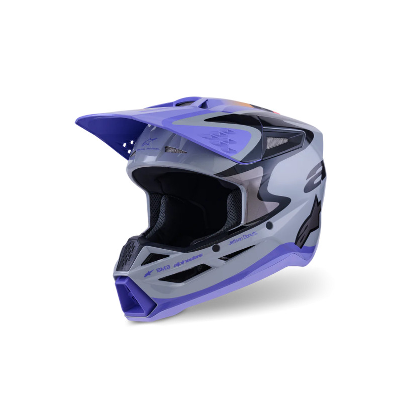 CASQUE MOTOCROSS ALPINESTARS SM3 JETTSON 2026 GRIS-MAUVE-NOIR CASQUE MOTOCROSS ALPINESTARS SM3 JETTSON 2026 GRIS-MAUVE-NOIR