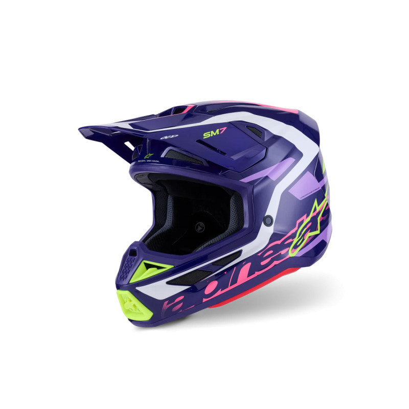 CASQUE ALPINESTARS SM7 DEAD PURPLE PINK GLOSSY CASQUE ALPINESTARS SM7 DEAD PURPLE PINK GLOSSY