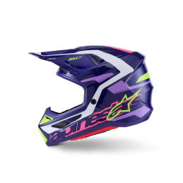 CASQUE ALPINESTARS SM7 DEAD PURPLE PINK GLOSSY