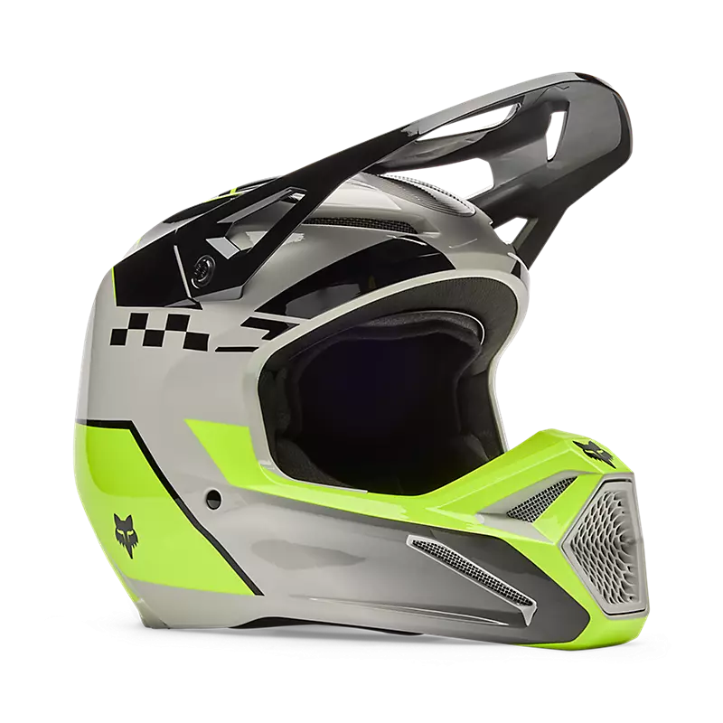 CASQUE FOX COLLECT V1 GREY YELLOW