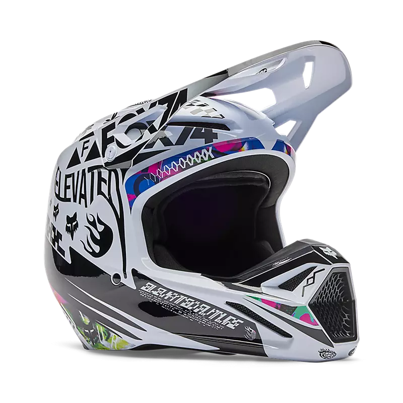 CASQUE FOX COSMO V1 WHITE BLACK CASQUE FOX COSMO V1 WHITE BLACK
