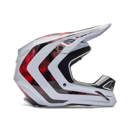 CASQUE FOX KAIROS V1 WHITE FLUO RED