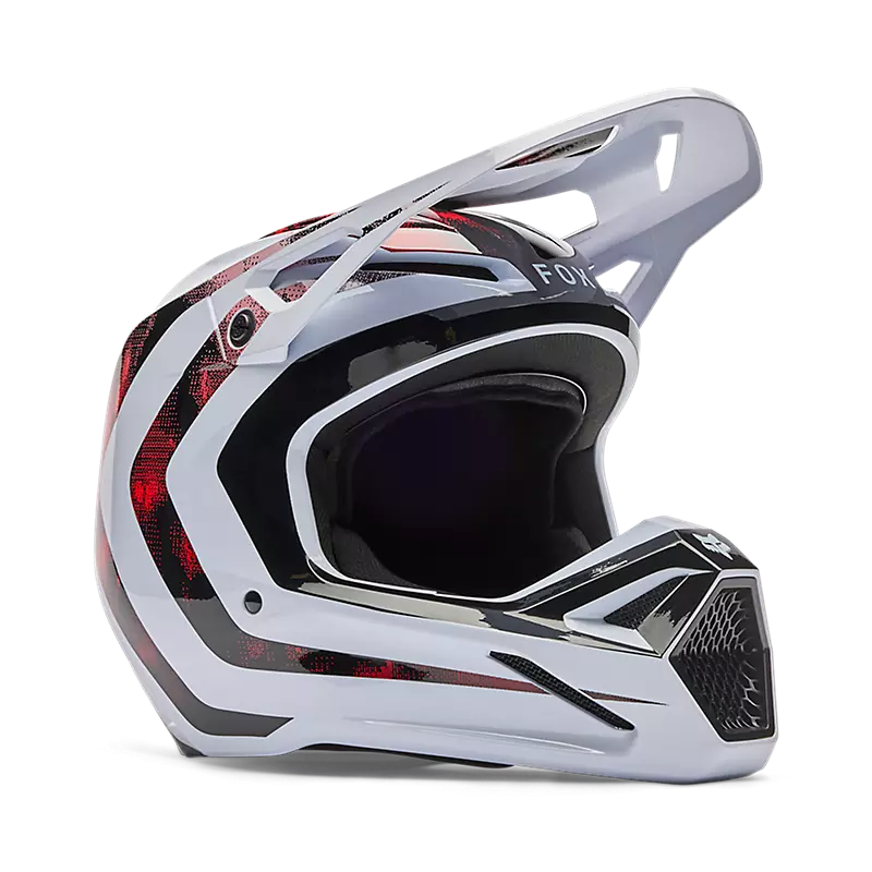 CASQUE FOX KAIROS V1 WHITE FLUO RED CASQUE FOX KAIROS V1 WHITE FLUO RED