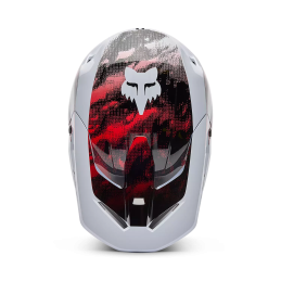 CASQUE FOX KAIROS V1 WHITE FLUO RED