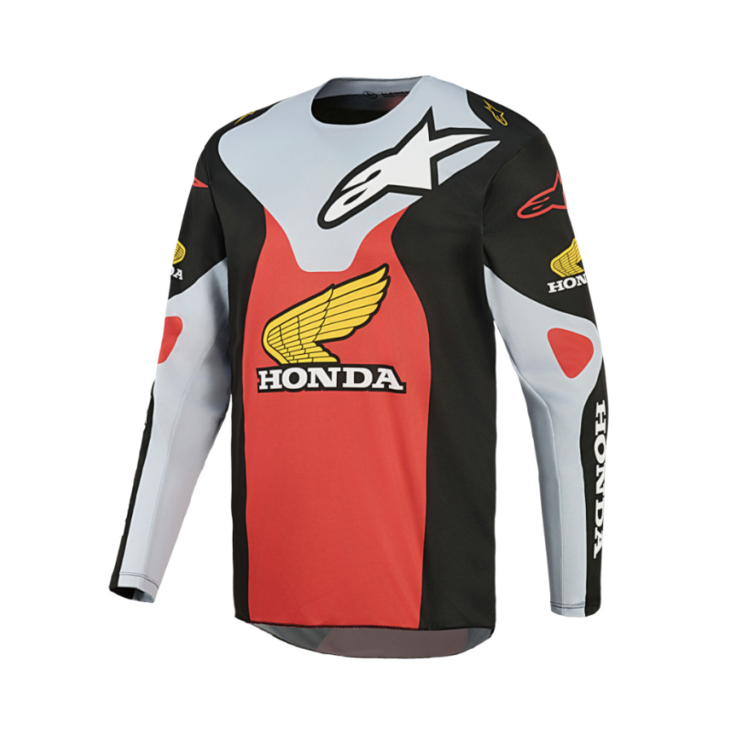 MAILLOT APLINESTARS HONDA RACER VEIL NOIR GRIS ROUGE