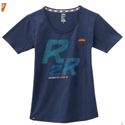 TEE SHIRT FEMME KTM GIRLS R2R TEE BLUE