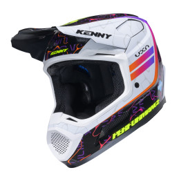 CASQUE KENNY PERFORMANCE GRAPHIC + WAVE BLACK WHITE