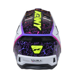 CASQUE KENNY PERFORMANCE GRAPHIC + WAVE BLACK WHITE