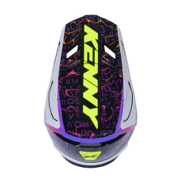 CASQUE KENNY PERFORMANCE GRAPHIC + WAVE BLACK WHITE