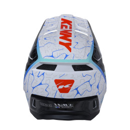CASQUE KENNY PERFORMANCE GRAPHIC + WAVE BLUE WHITE