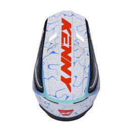 CASQUE KENNY PERFORMANCE GRAPHIC + WAVE BLUE WHITE