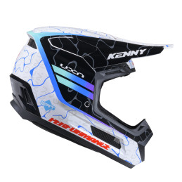 CASQUE KENNY PERFORMANCE GRAPHIC + WAVE BLUE WHITE